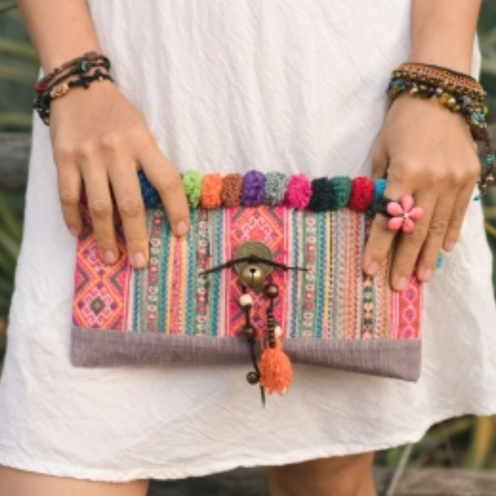 vintage tribal crossbody/clutch